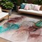 Edge Collections - 8' x 10' - Red - Washable Abstract Area Rug for Indoor Outdoor Use - 1 Piece